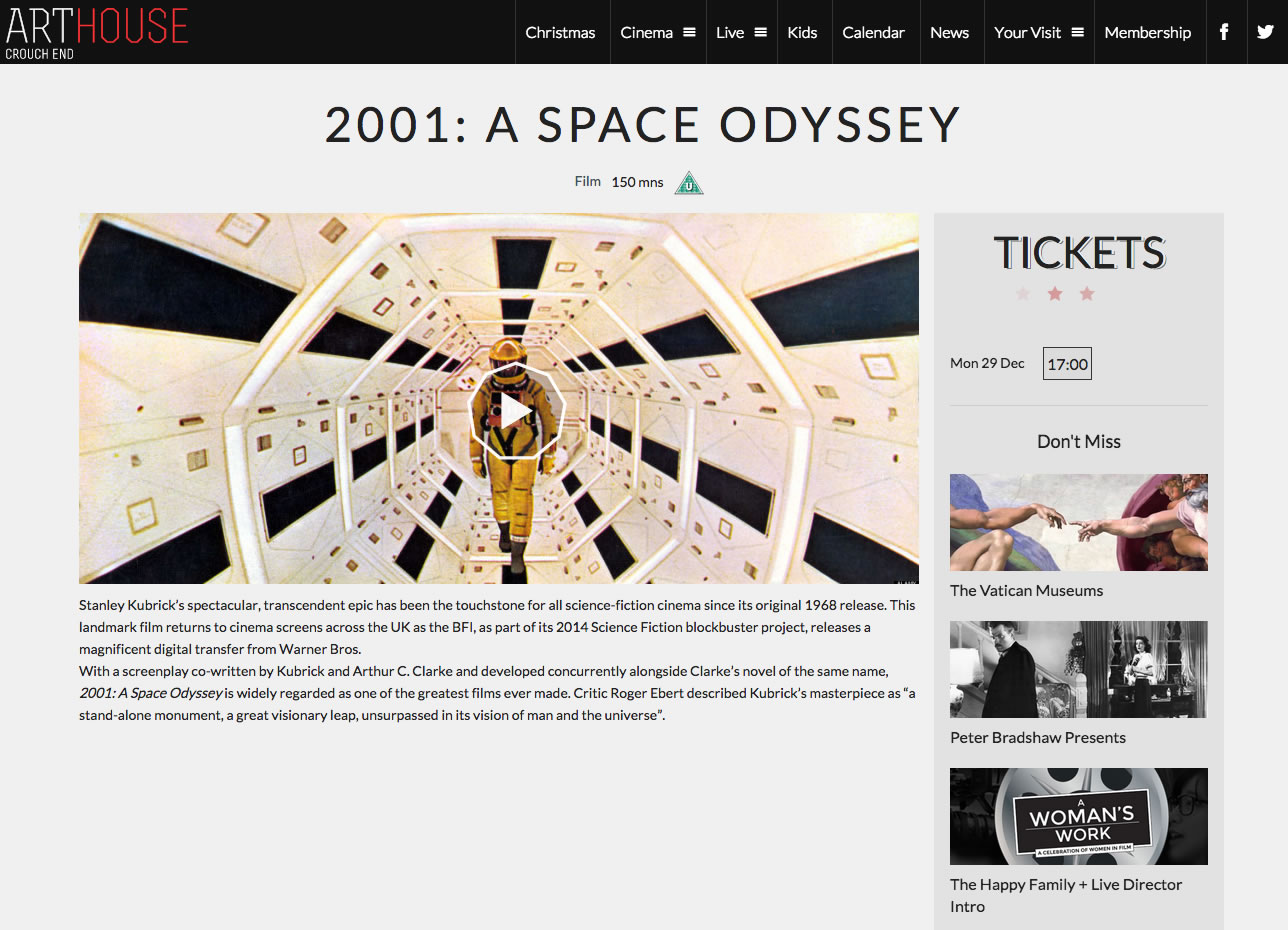 ArtHouse programme page