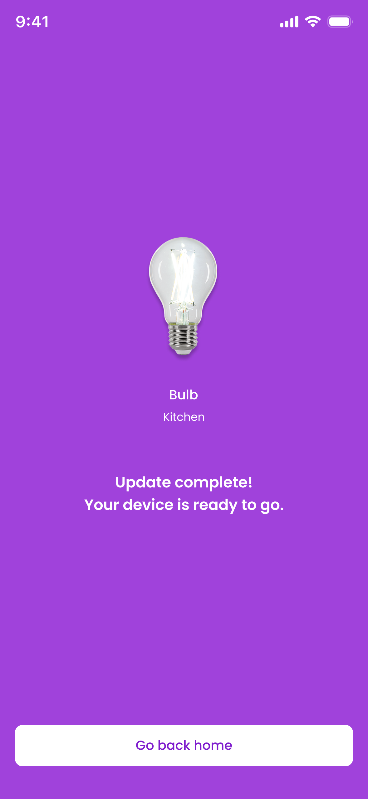 Device update completed