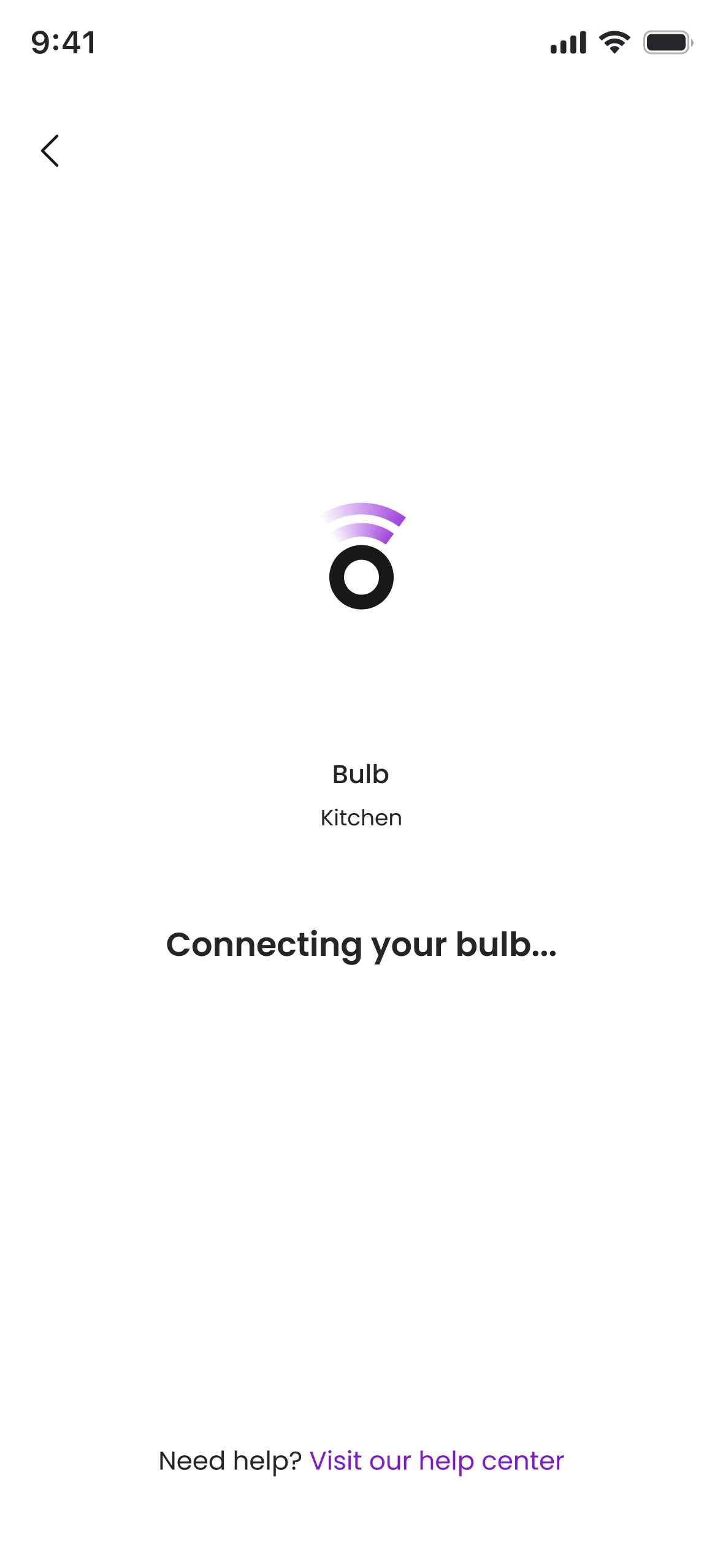 Connecting to the bulb before its update