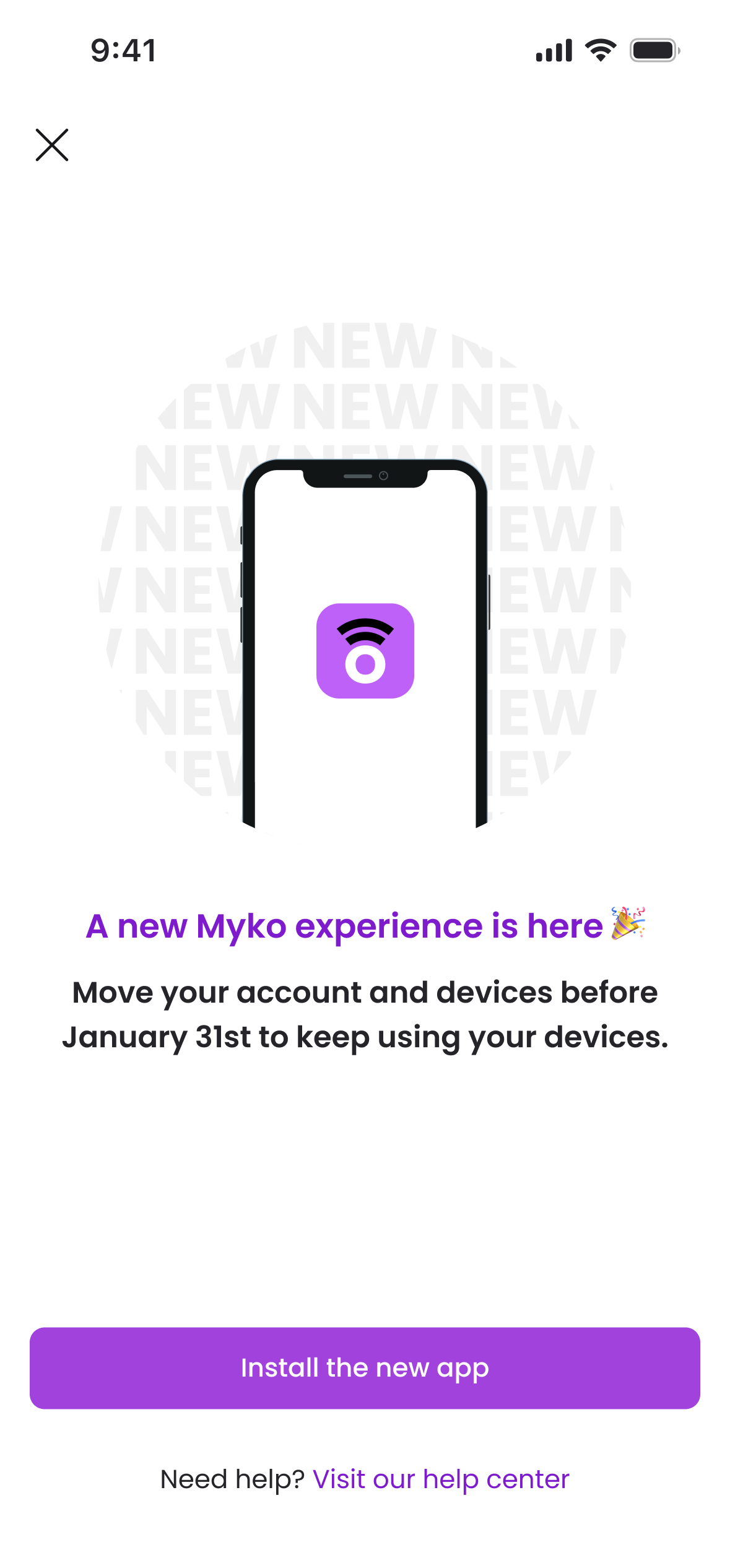 Moving to the new app