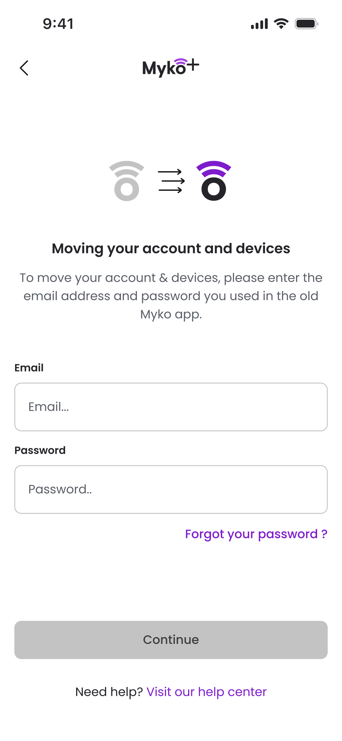 Use the existing account