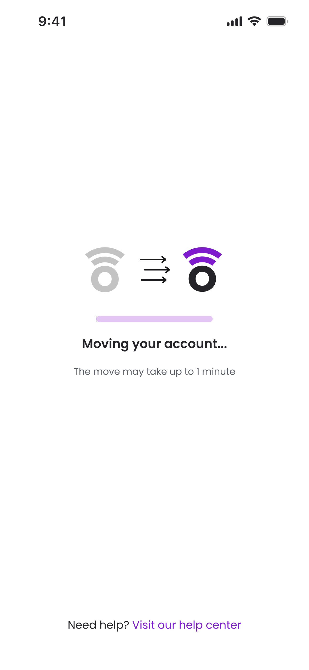 Move the account
