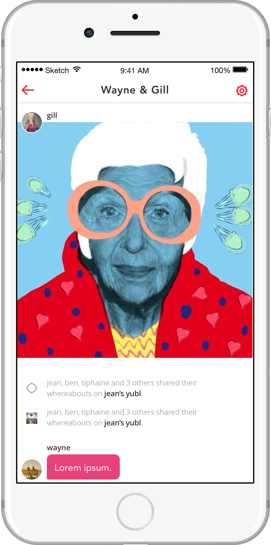Yubl messaging interface